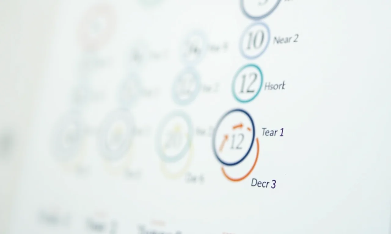 Calendário marcando os anos de contribuição para a aposentadoria.