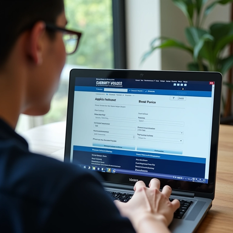 Candidato seguindo as etapas do concurso da Polícia Federal online.