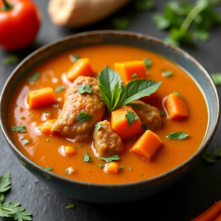 Canja de frango com batata doce para bebês.