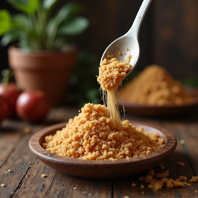 Canjica com açúcar mascavo.