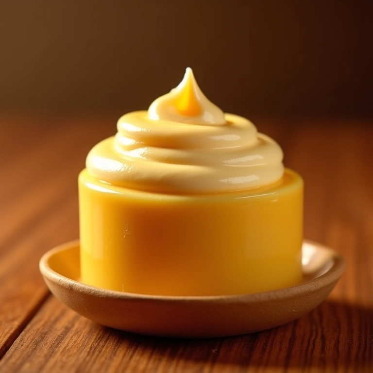 Canjica com doce de leite cremoso.