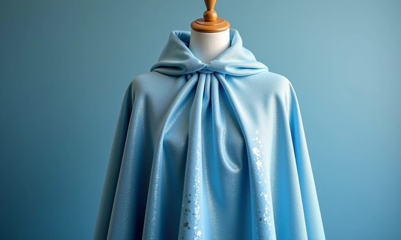 Capa azul-gelo cintilante de vestido da Frozen.