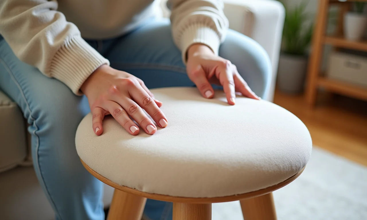 Capa de banqueta feita à mão facilmente.