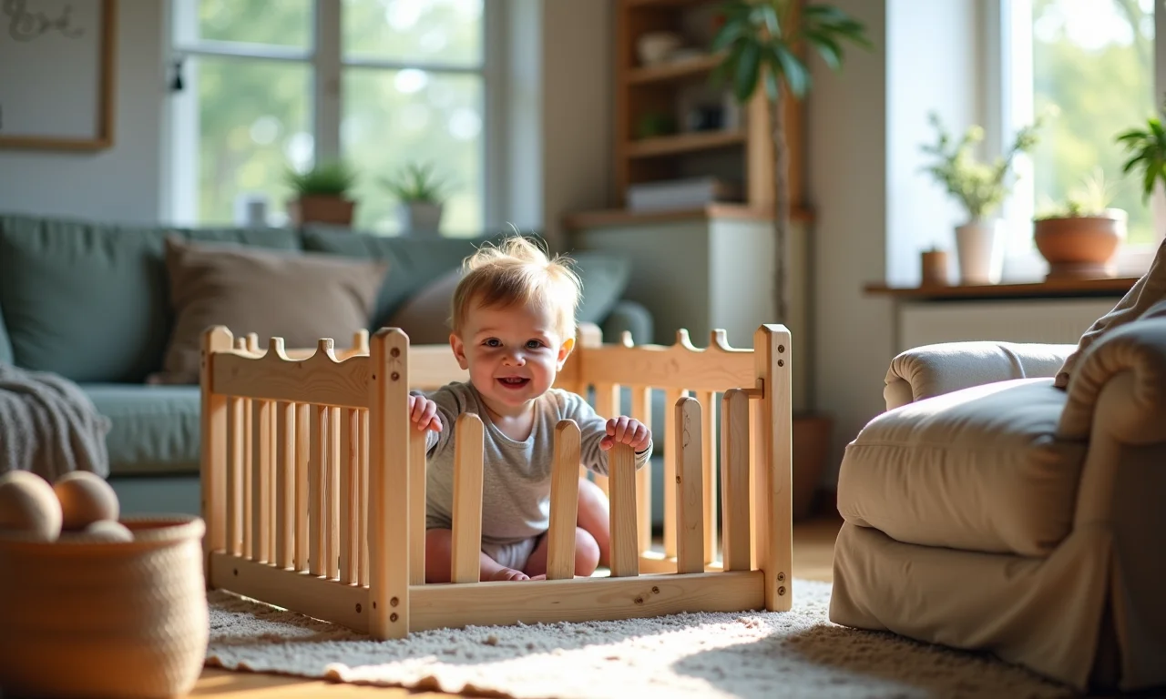 Cercadinho para bebê feito em casa com materiais reciclados