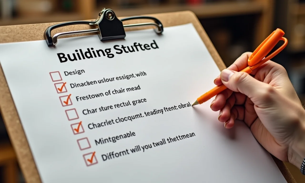 Checklist para construir cadeira de madeira