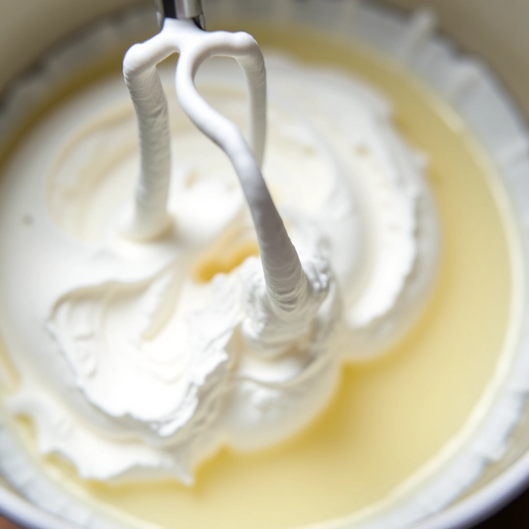 Claras em neve batidas com açúcar, ingredientes para o suspiro.