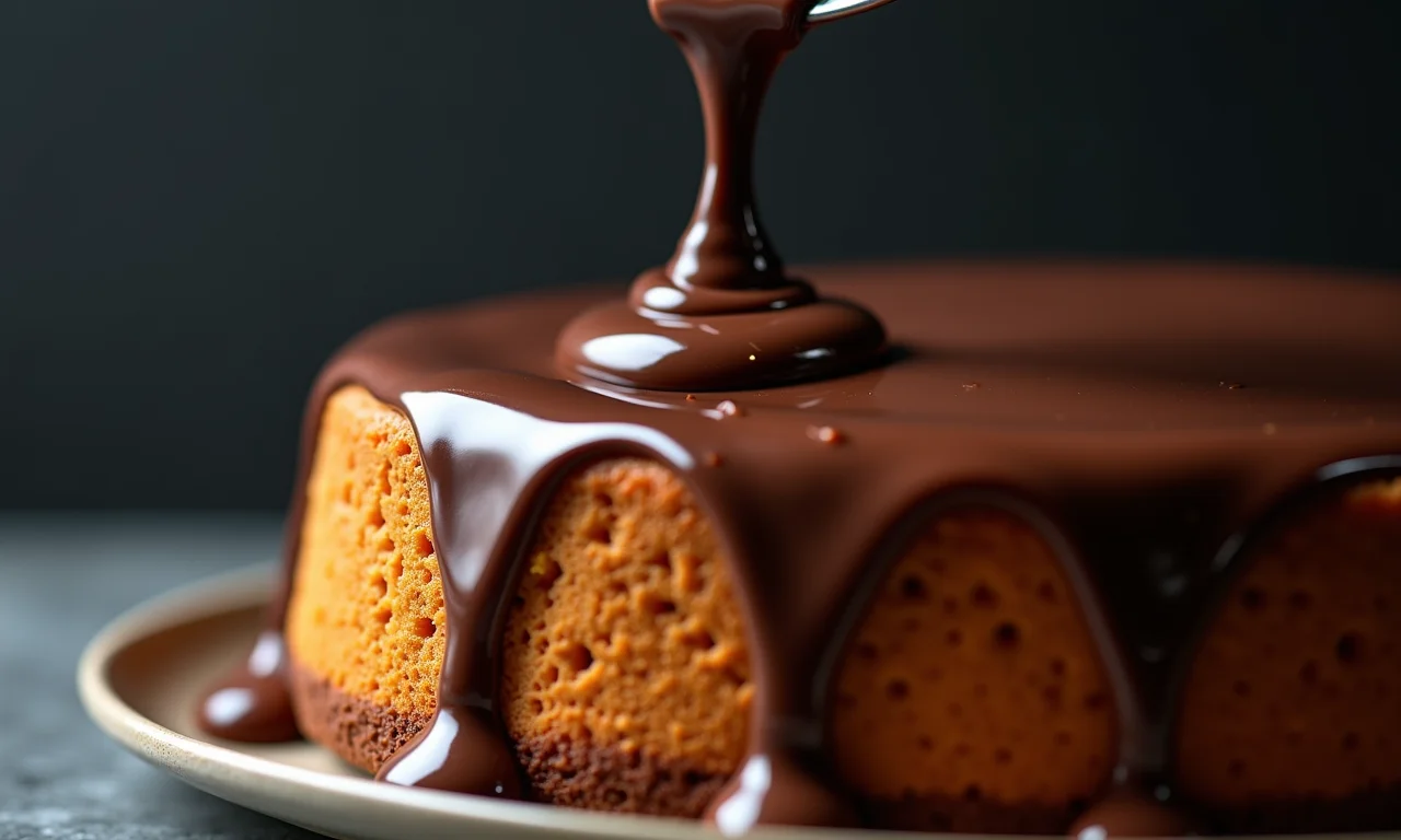 Cobertura de chocolate para bolo de cenoura.