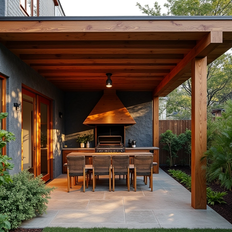 Cobertura ideal para área de churrasqueira.