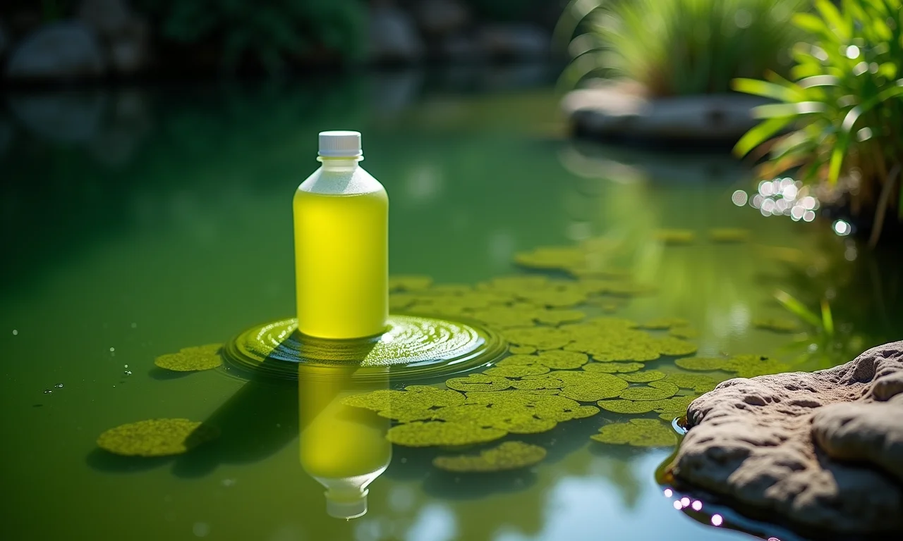 Como evitar água verde em laguinhos: solução com algicida.
