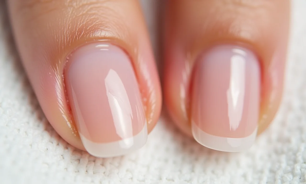 Comparação entre unha natural saudável e unha após remoção de gel.