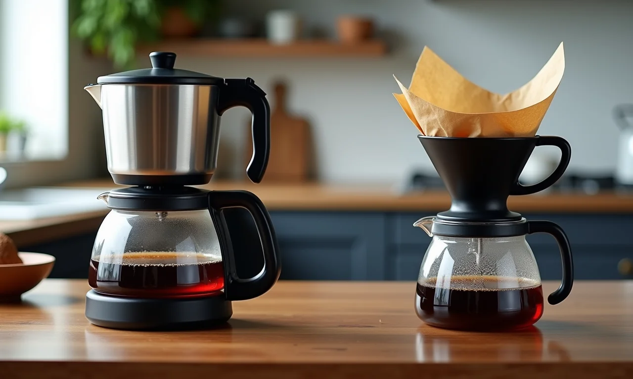 Comparativo: cafeteira elétrica x coador de pano.