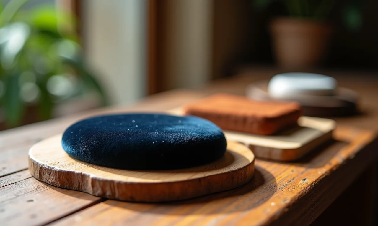 Comparativo de materiais para a base de um mostruário de joias.