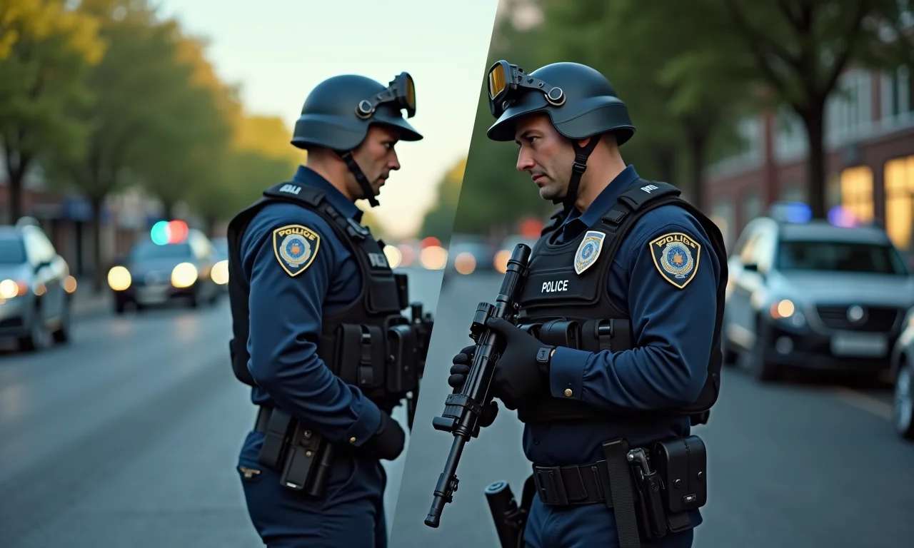 Comparativo entre Polícias Militar e Civil em ação.