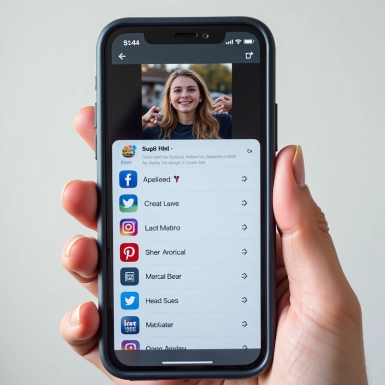 Compartilhando retrospectiva nas redes sociais pelo celular.