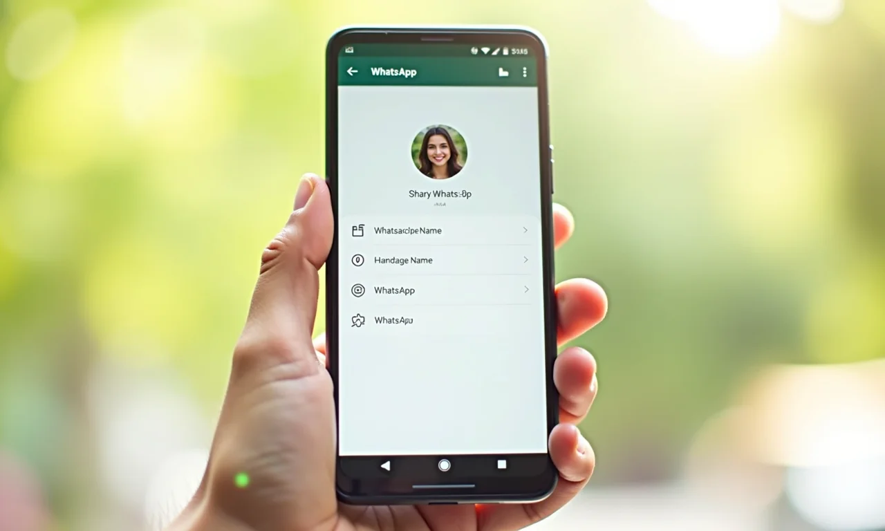 Configurando o perfil no WhatsApp.