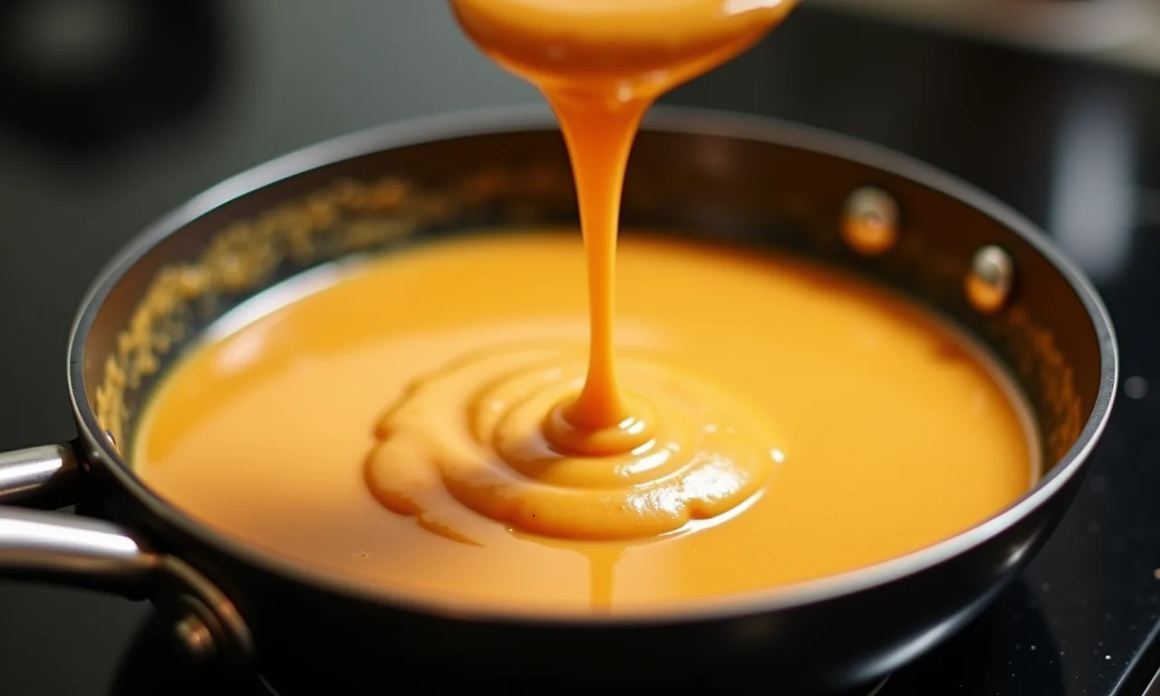 Consistência ideal do molho de Catupiry.