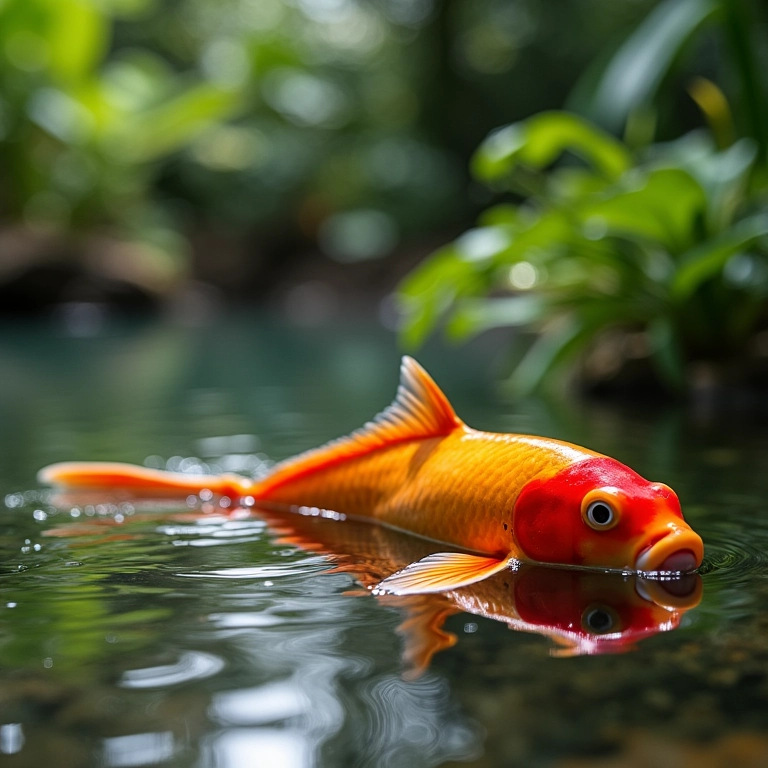 Controlando a qualidade da água de um lago de carpas.