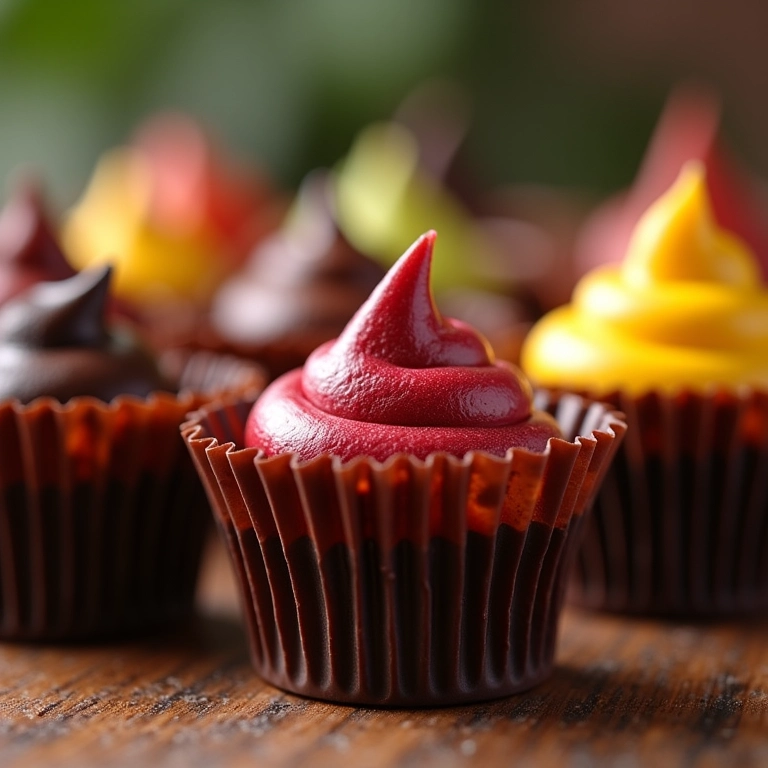 Copinhos de chocolate recheados com brigadeiro, mousse e ganache.
