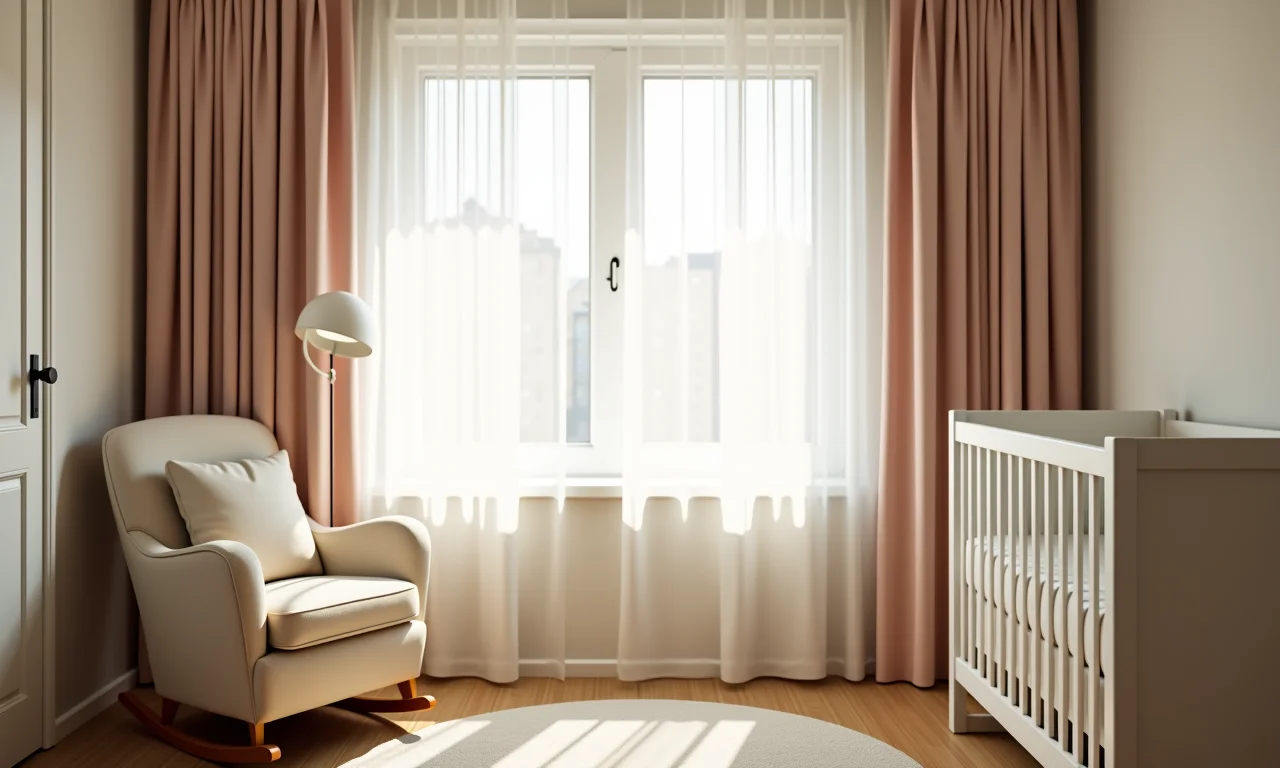 Cortina blecaute para quarto de bebê.