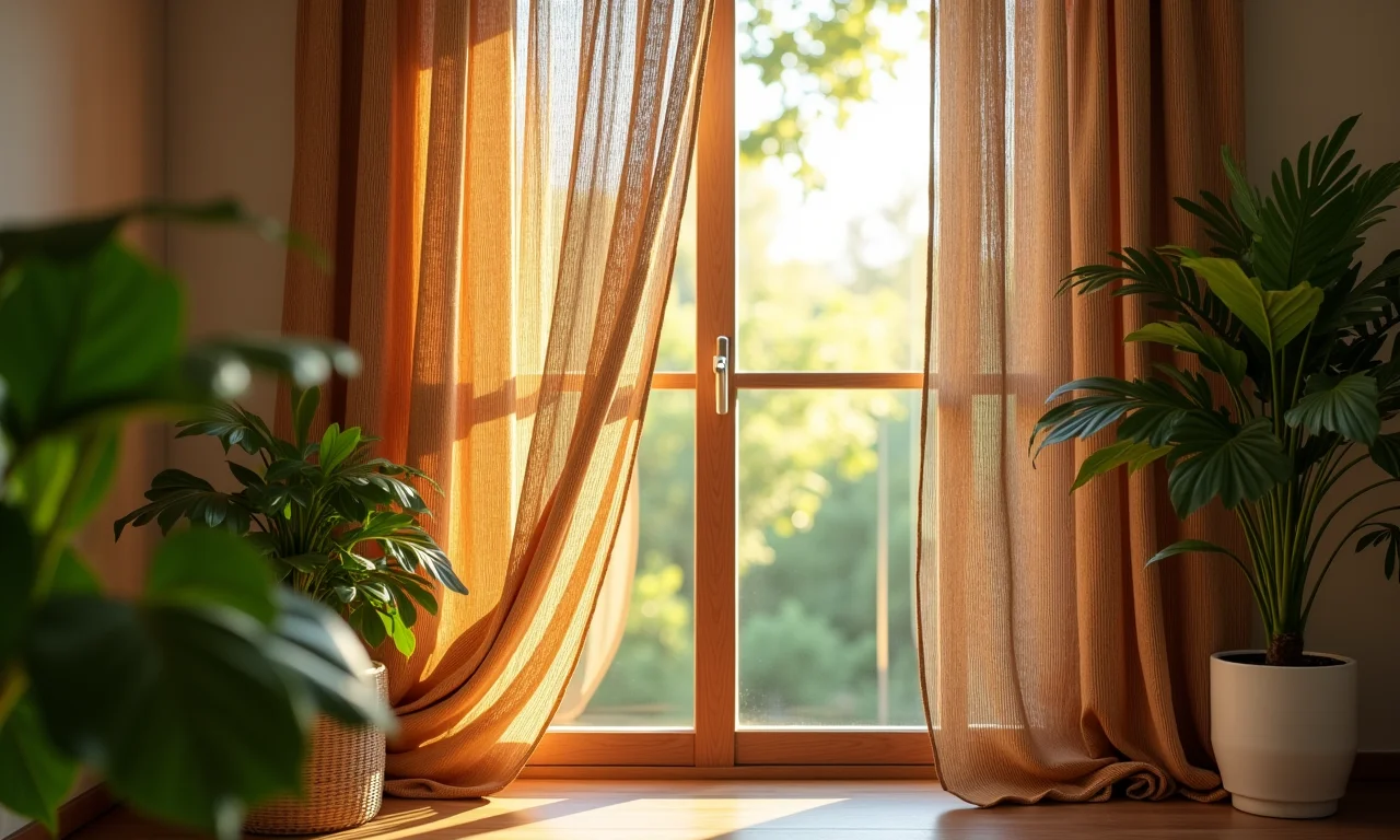 Cortina de bambu para janela.