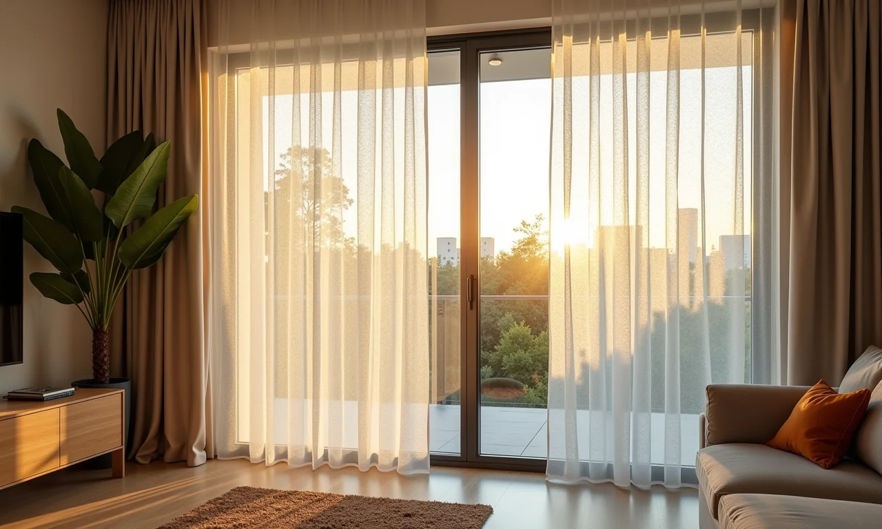 Cortinas criativas feitas com garrafas PET recicladas.