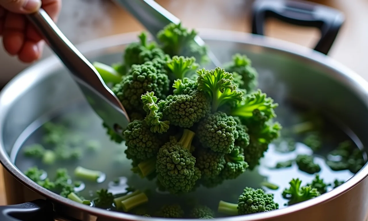 Couve sendo branqueada para evitar amargor