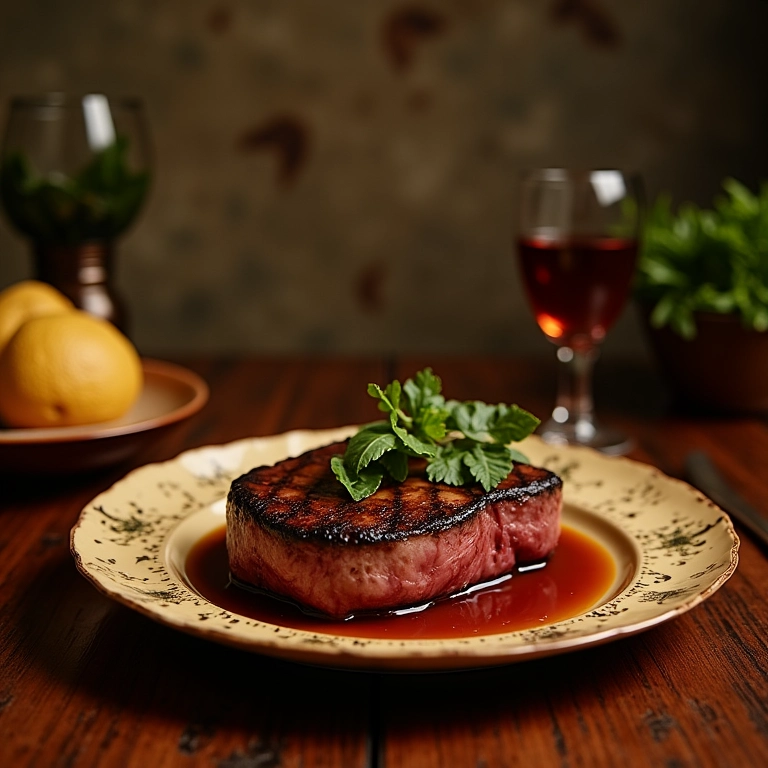 Cozinha antiga mostrando a história do filé ao molho madeira.