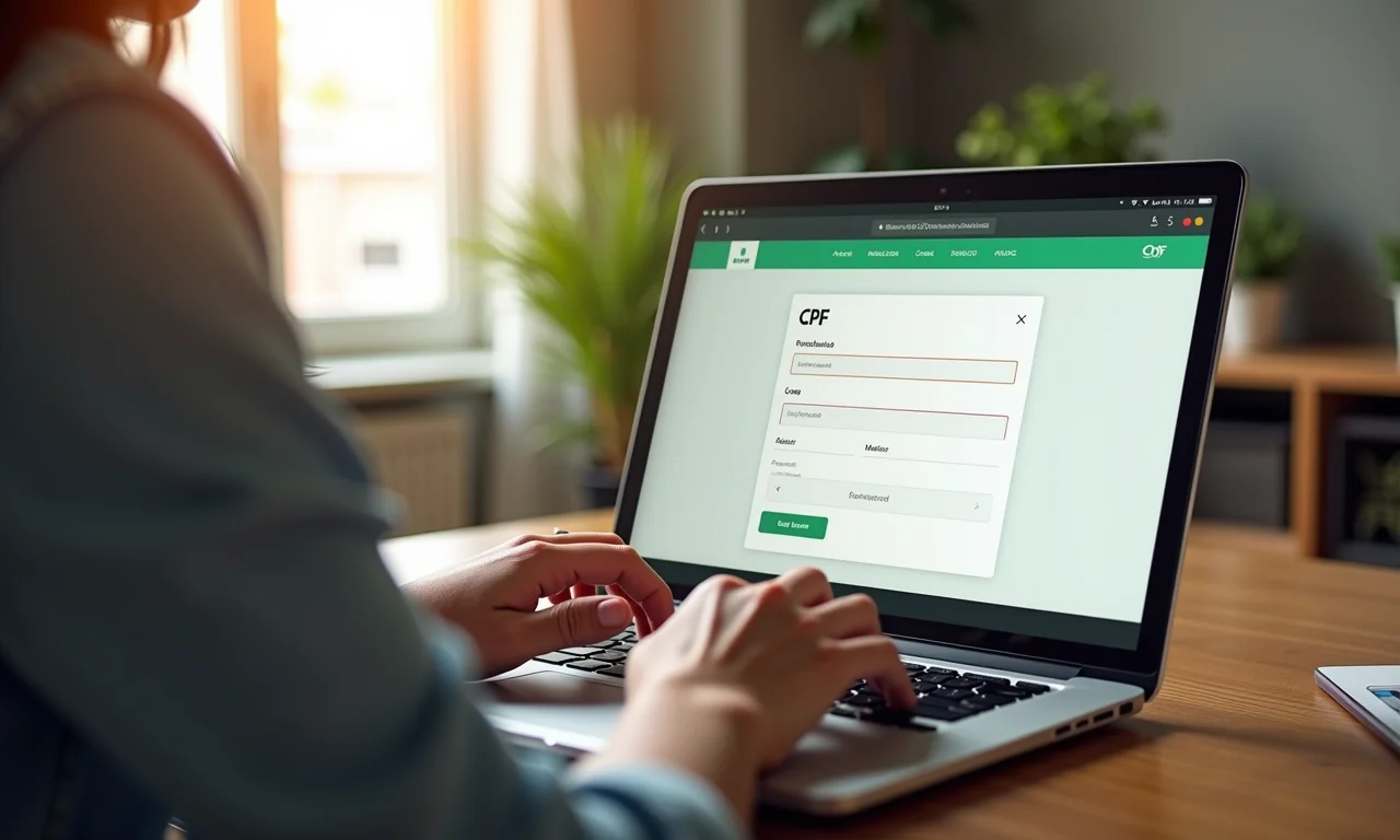 CPF online: pessoa usando laptop