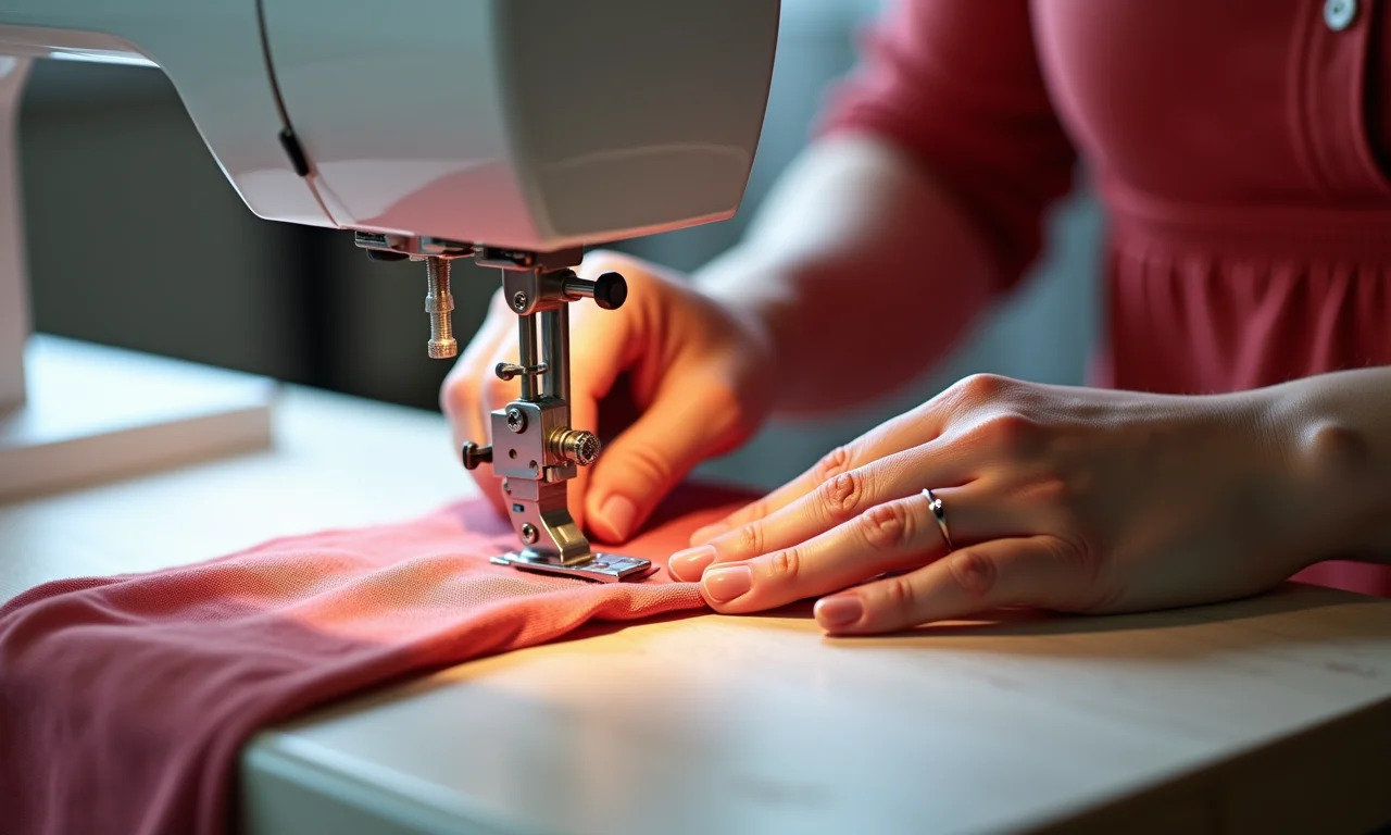 Criando as alças para a blusa ciganinha em máquina de costura.