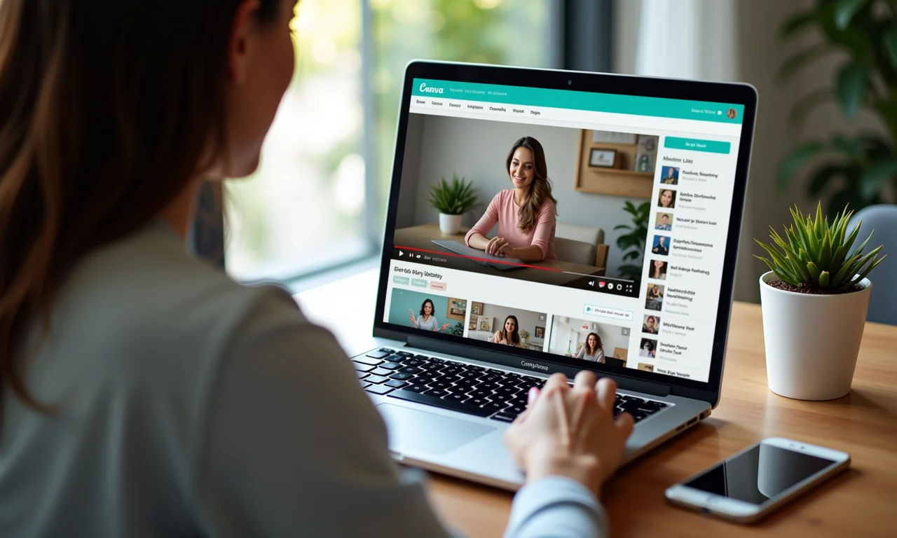 Criando vídeo de aniversário no Canva.