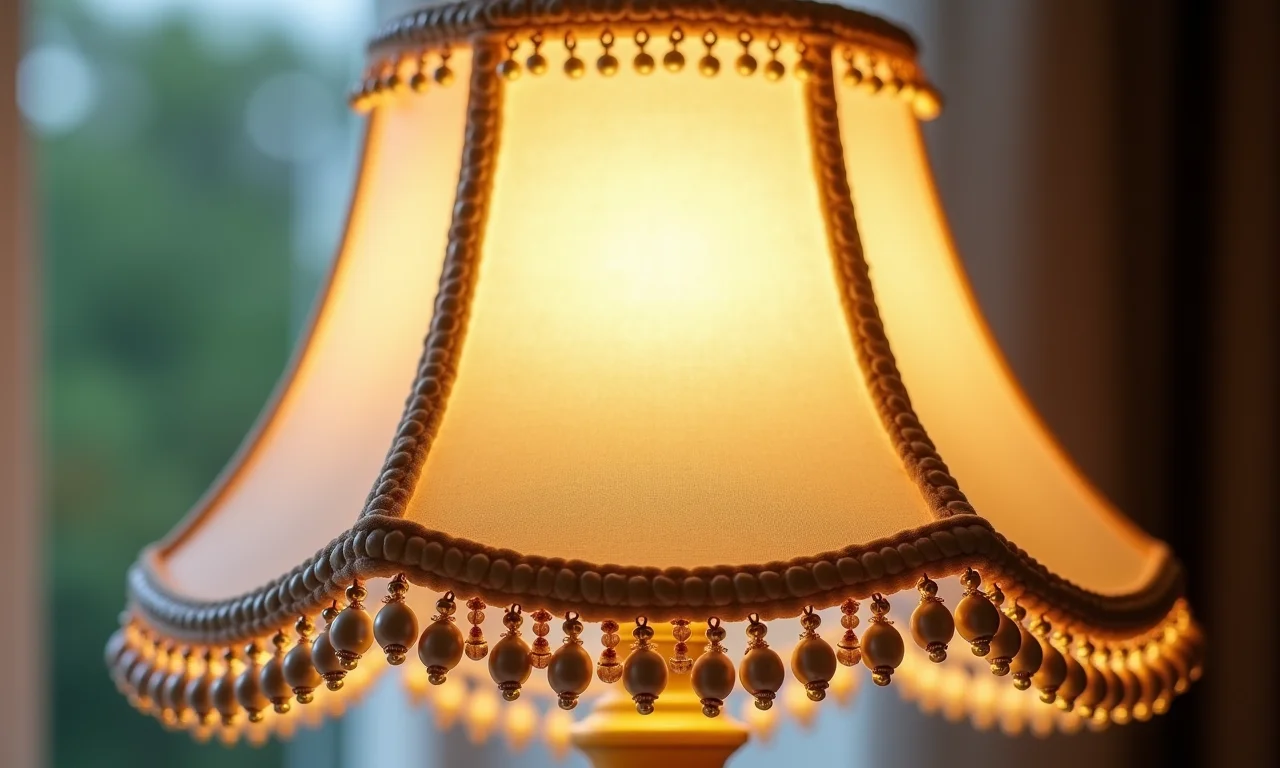 Cúpula de abajur customizada com detalhes criativos.