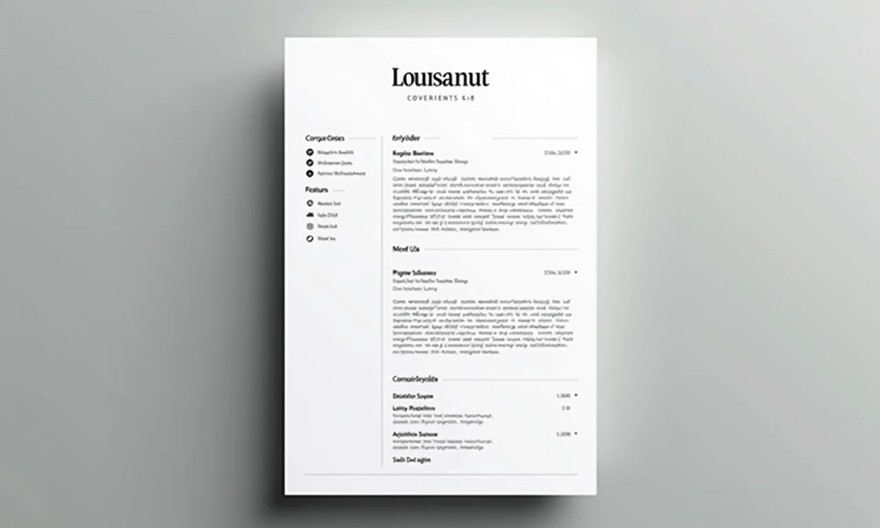 Currículo com design limpo e profissional.