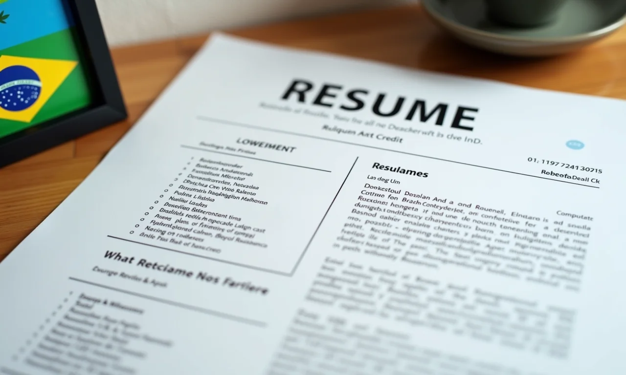 Currículo com espaço reservado para foto.