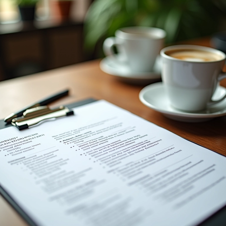 Currículo com palavras-chave relevantes destacadas.