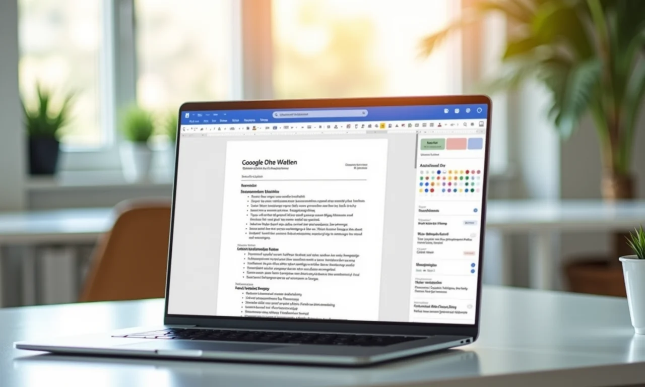 Currículo sendo criado no Google Docs.