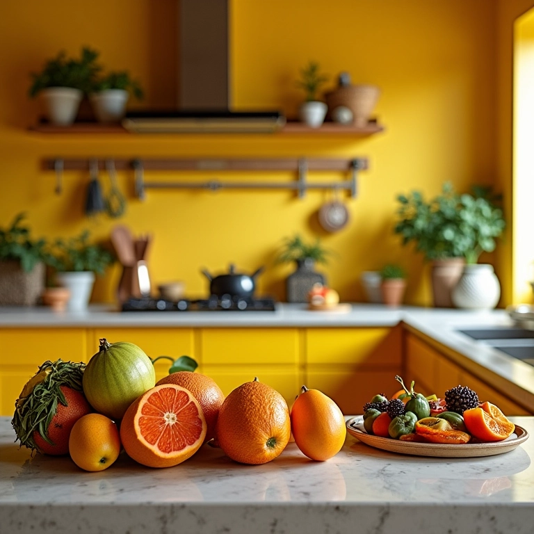 Decoração com frutas: um toque de cor e frescor no ambiente.