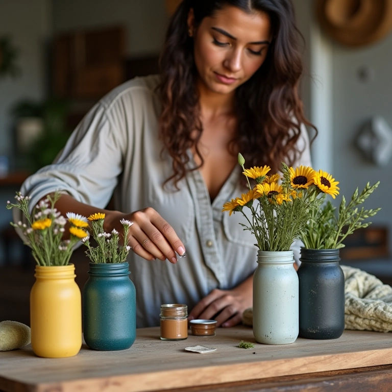 Decoração DIY para casamento simples.