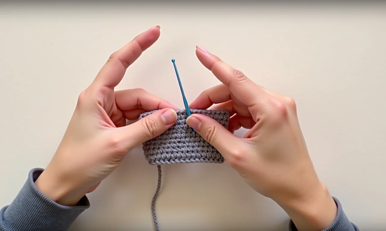 Demonstração dos pontos básicos de crochê para cachecol.