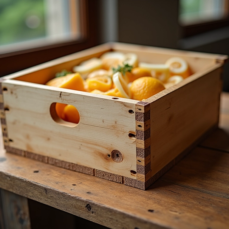 Desidratador de alimentos feito com caixa reaproveitada.