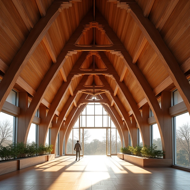 Design eficiente da tesoura de madeira Pratt.