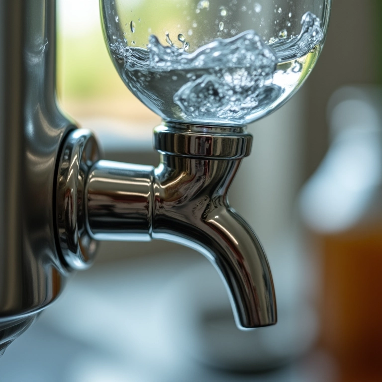 Detalhe da torneira de suqueira.