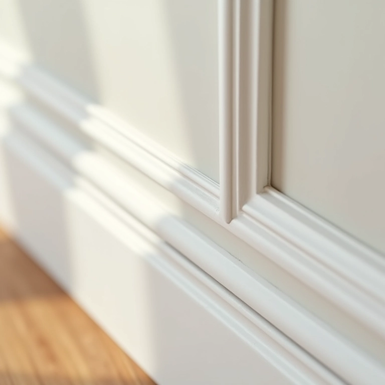 Detalhe do acabamento perfeito do papel de parede.