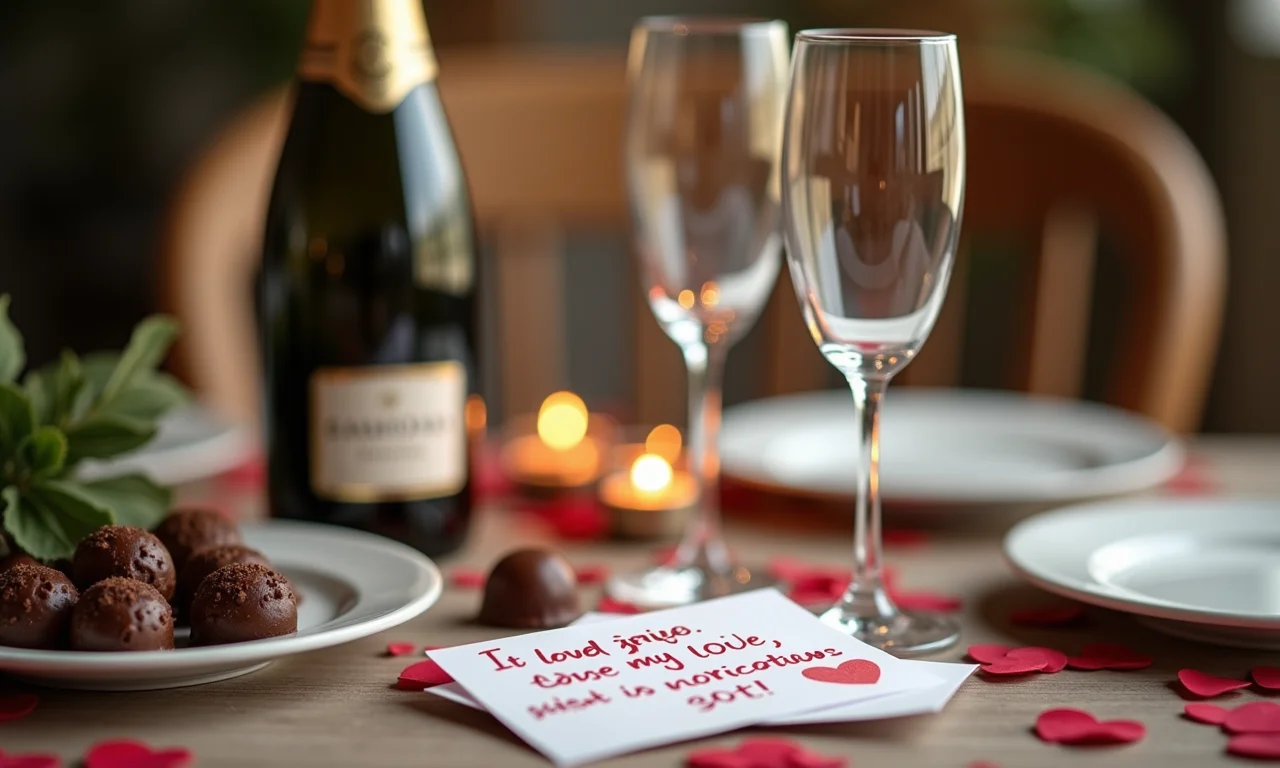 Detalhes personalizados para um jantar romântico surpresa.