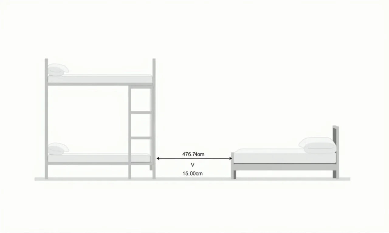 Diagrama mostrando o peso máximo suportado por um beliche.