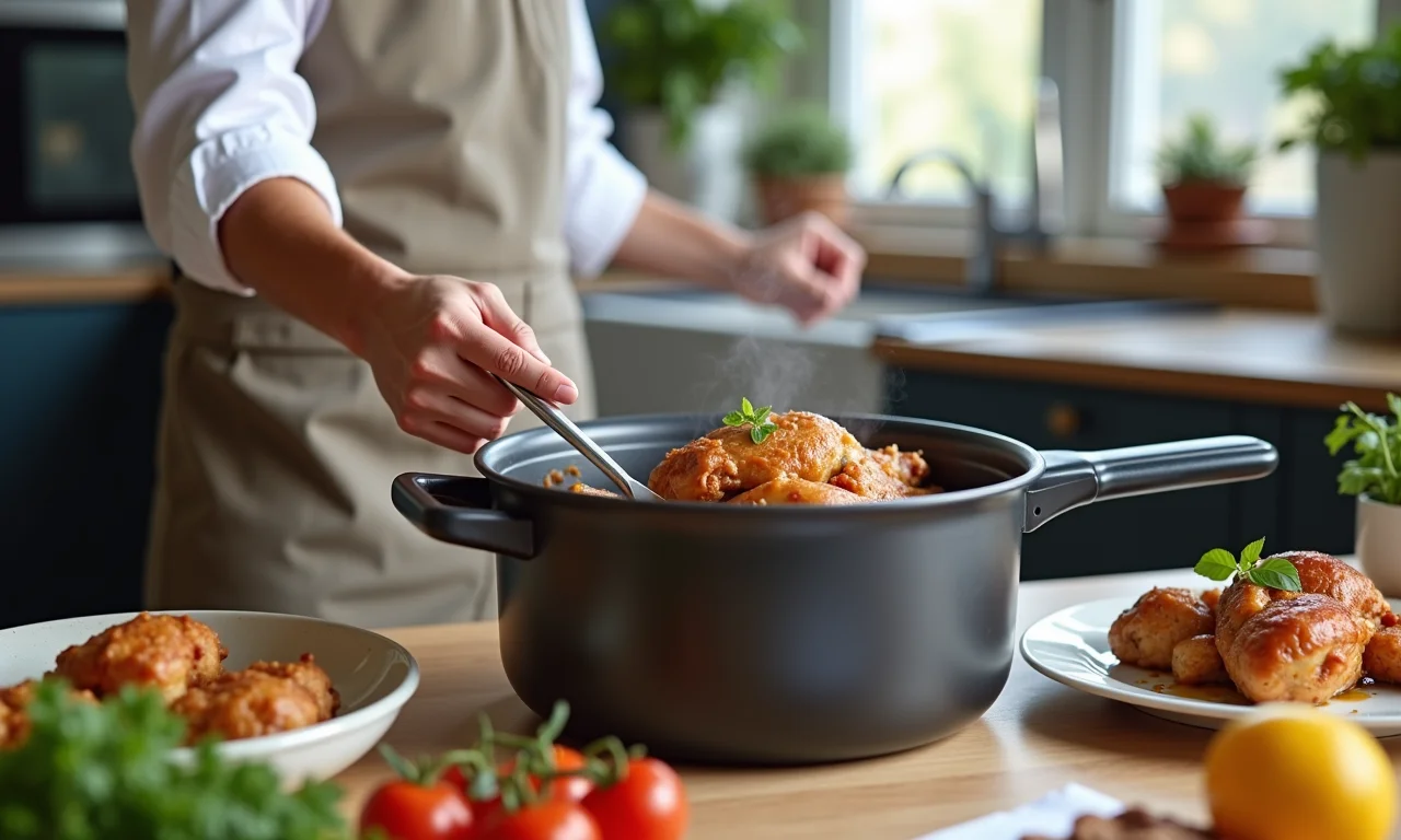 Dica da arquiteta para preparar frango na panela de pressão.