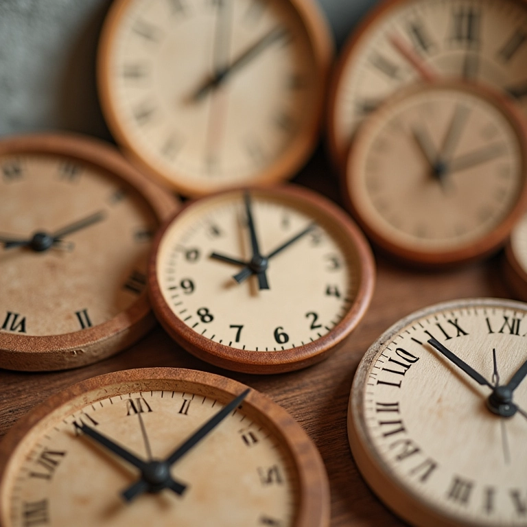 Diferentes bases para relógio de parede: madeira, MDF, acrílico.