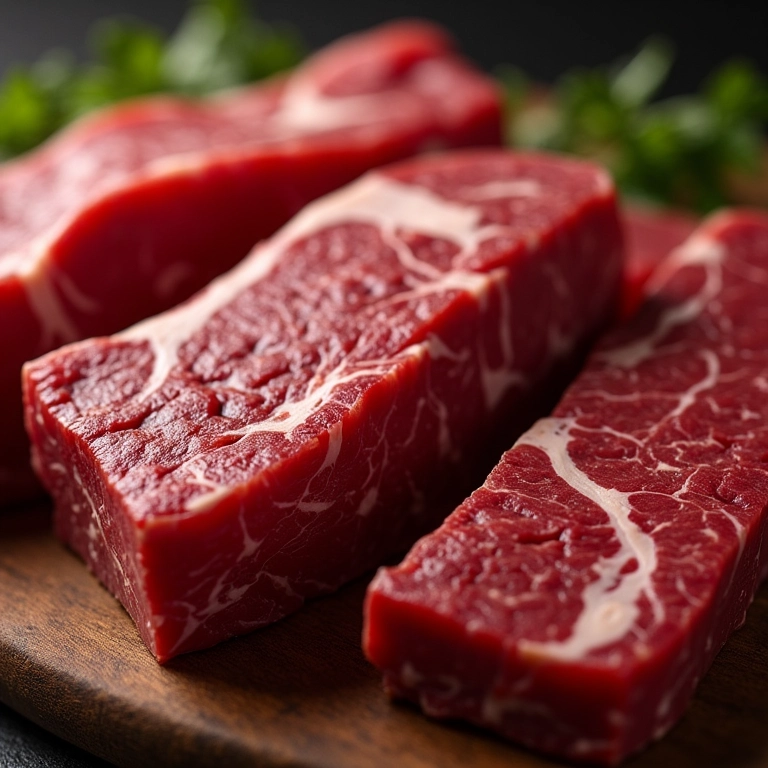 Diferentes cortes de carne para bife ao molho madeira.