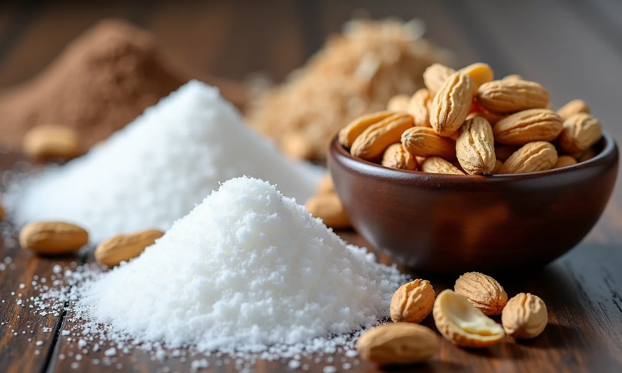 Diferentes tipos de açúcar para pé de moleque.