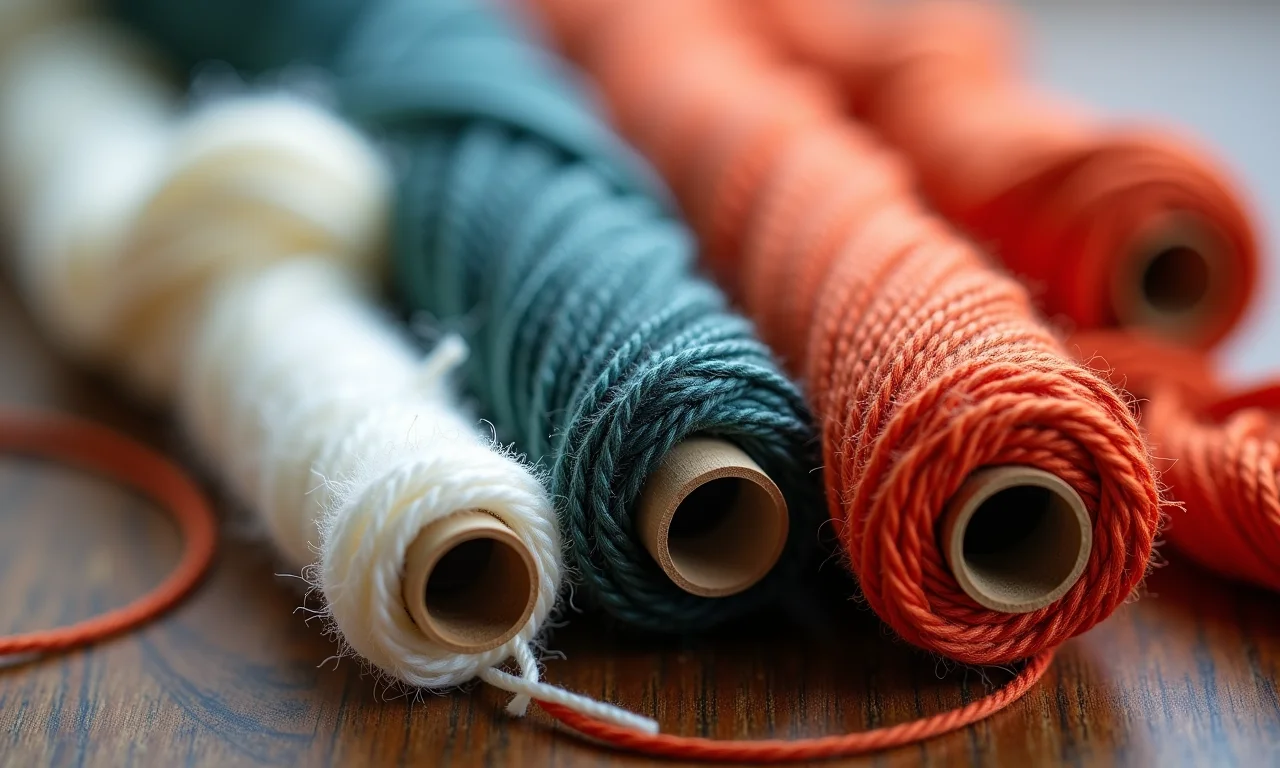 Diferentes tipos de fios para brincos de franja.