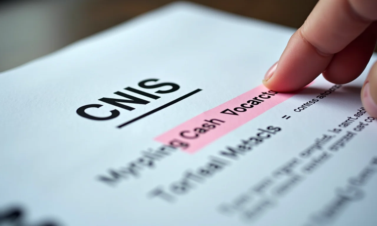 Documento CNIS com erros destacados. Mão apontando para o erro.